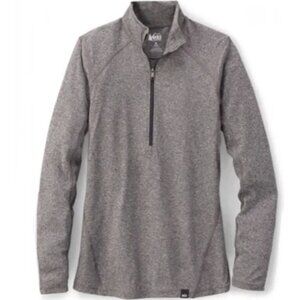 REI COOP Lightweight Base Layer Half-Zip Top in Gray Outdoor Gorpcore - Size S